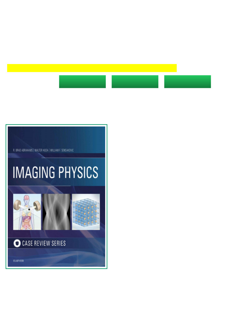 Imaging Physics Case Review E Book R. Brad Abrahams & Walter Huda ...