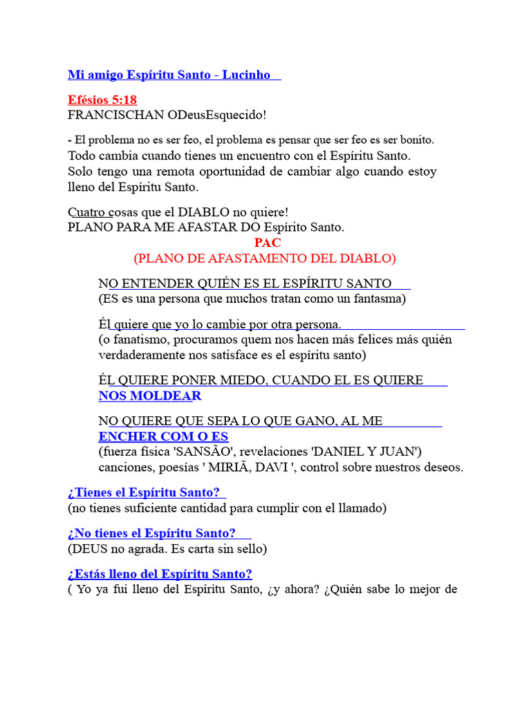 Encuentro Transformador con el Espíritu Santo | PDF