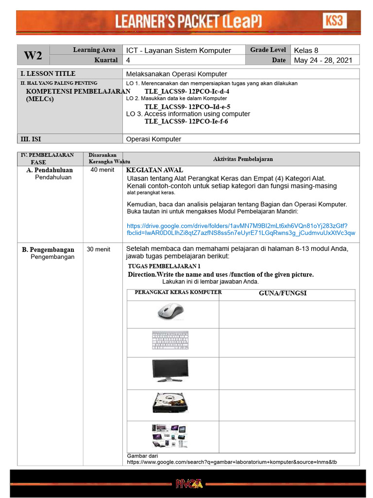 TLE G8 ICT CSS LeaP MINGGU 2 - 24 28 Mei 2021 | PDF