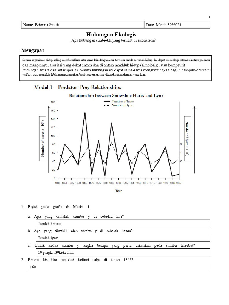 Hubungan Simbiotik dan Kompetisi Ekosistem | PDF