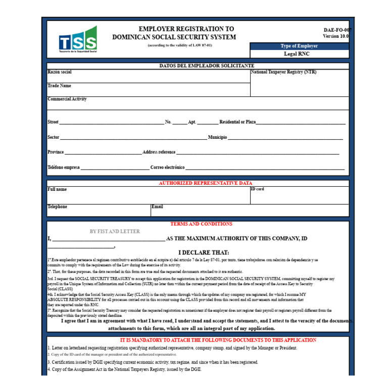 Employer Registration TSS PDF | PDF | Identity Document