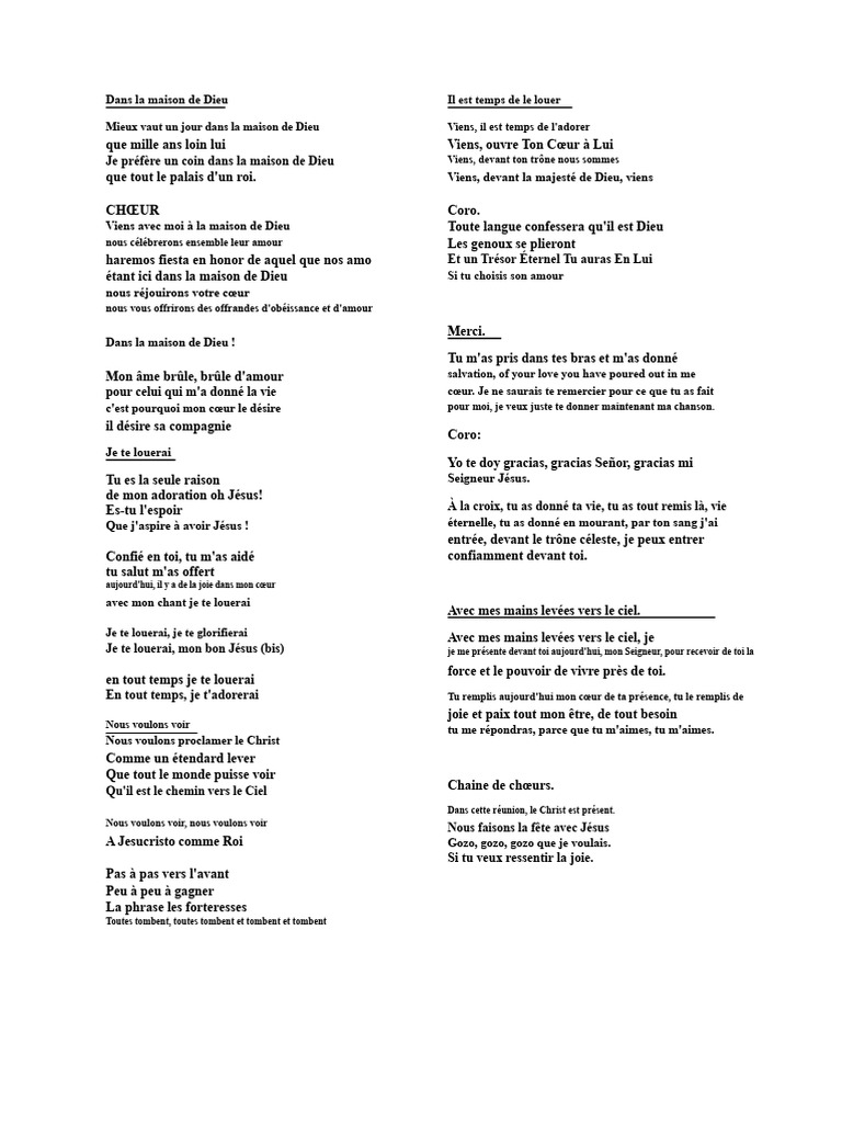 Louange et Adoration dans la Maison de Dieu | PDF | Dieu