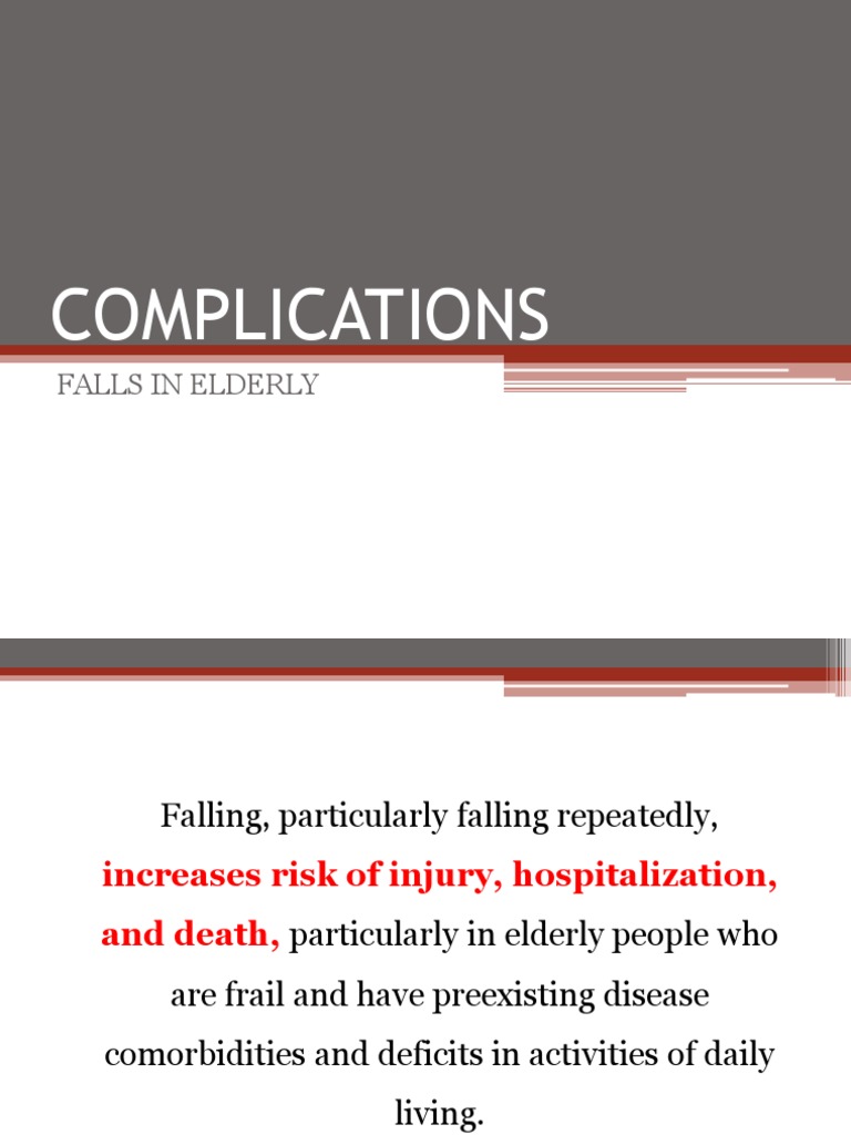 Complications of Falls in the Elderly | PDF