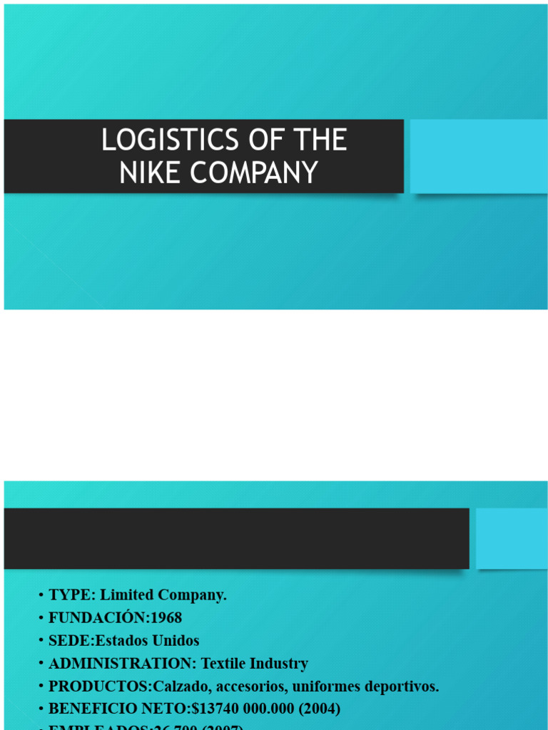 Nike Logistics and Supply Chain Overview | PDF | Supply Chain | Online ...