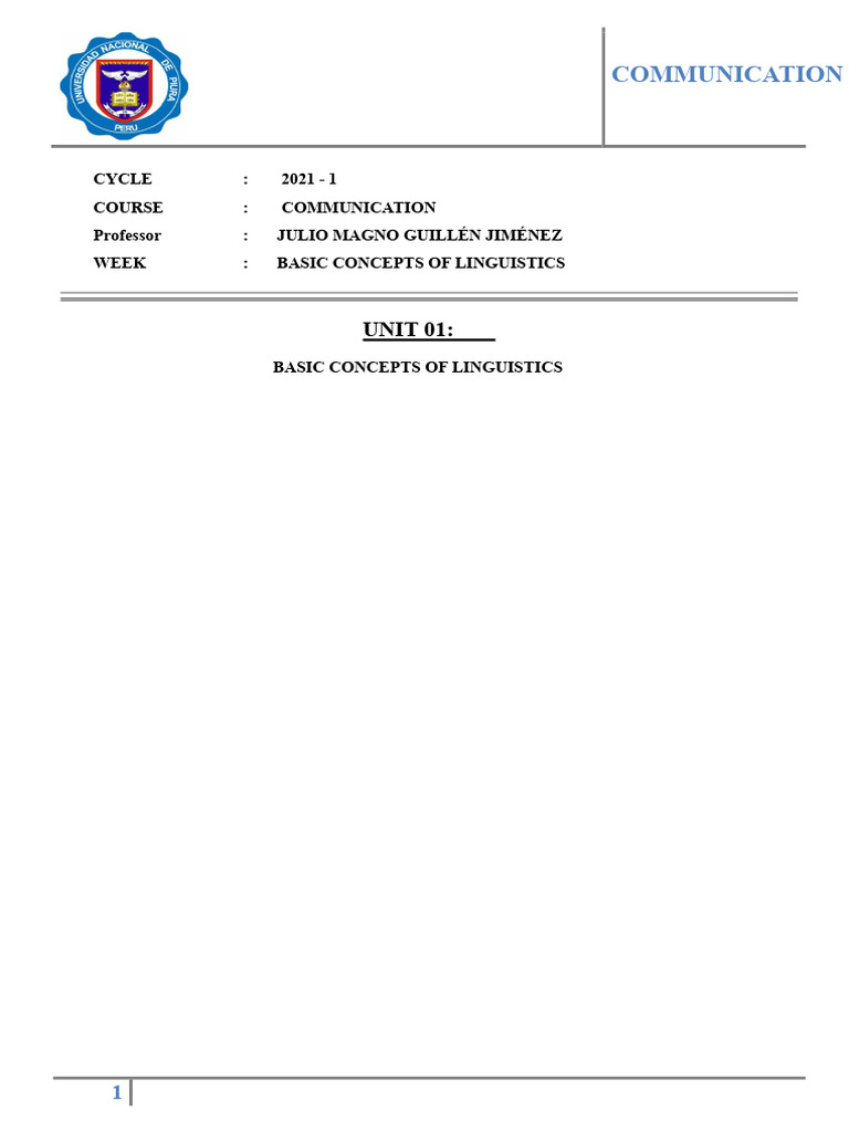 Basic Linguistics Concepts Overview | PDF | Linguistics | Morphology ...