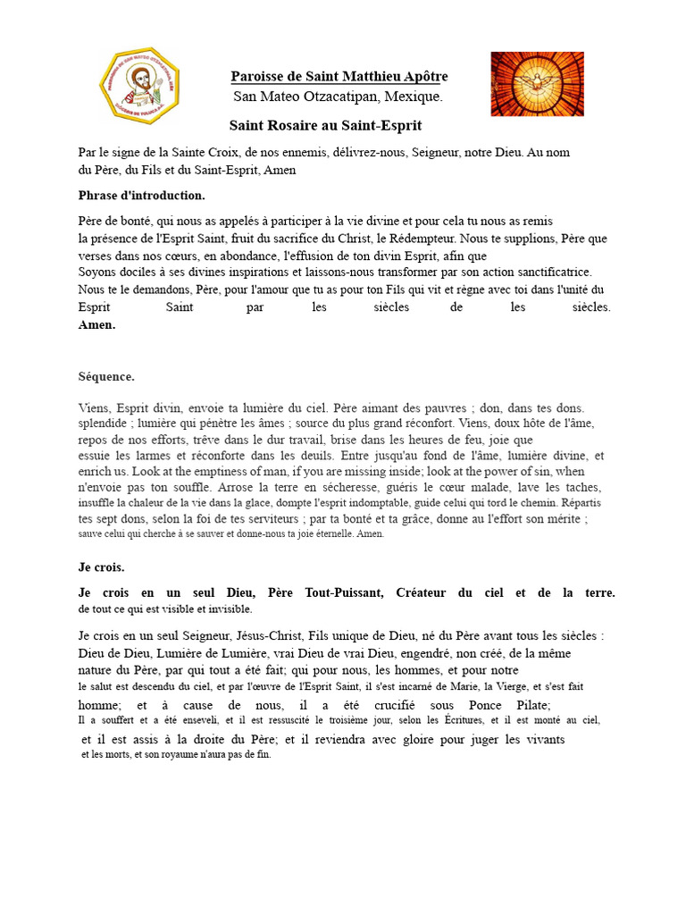 Prière et Méditation sur l'Esprit Saint | PDF | Saint-Esprit | Dieu