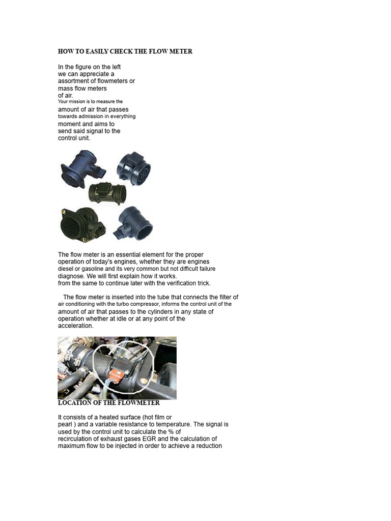 How to Check a Flow Meter Easily | PDF | Flow Measurement | Mechanical ...