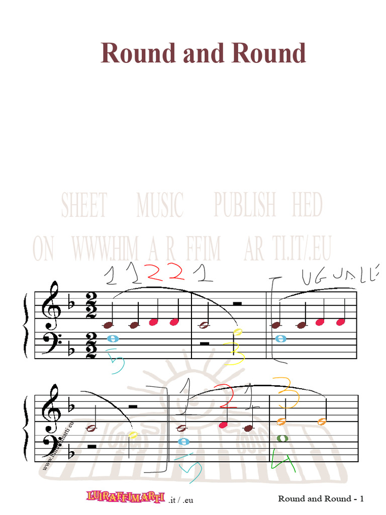 Round and Round Music Sheet Guide | PDF