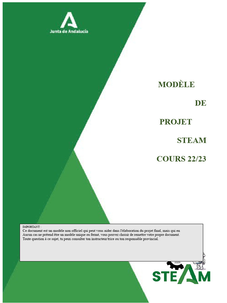 Modèle de Projet STEAM 2022-2023 | PDF | Programmation informatique ...