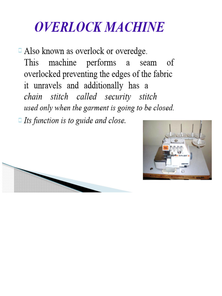 Comprehensive Guide to Overlock Machines | PDF | Seam (Sewing) | Knitting