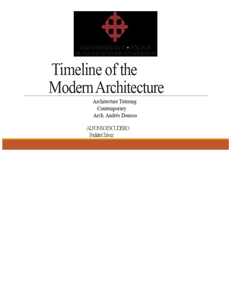 Timeline of Modern Architecture Overview | PDF | Architectural Styles ...