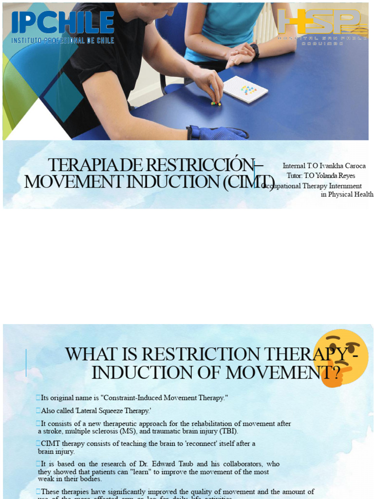Restriction Therapy - Induction of Movement | PDF | Traumatic Brain Injury