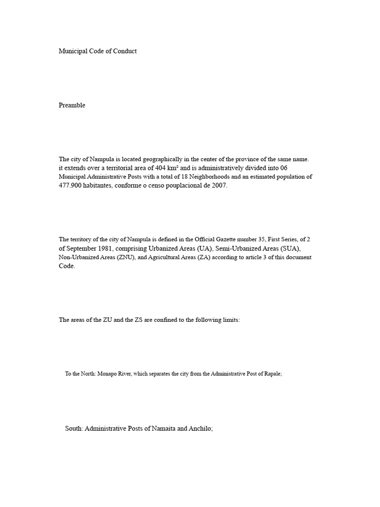 Municipal Code of Nampula | PDF | Waste | Burial