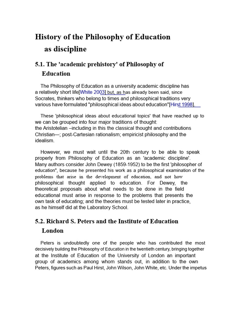 Evolution of Educational Philosophy | PDF | Philosophy Of Education ...