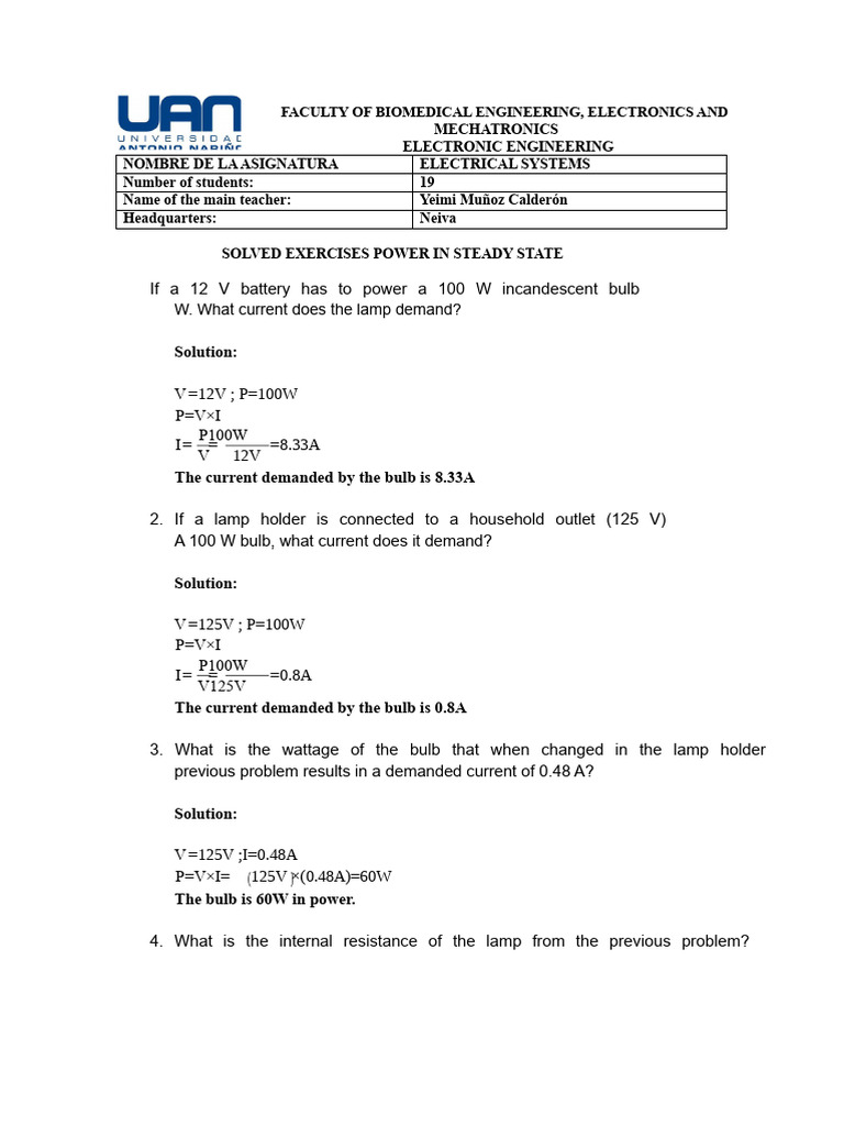 Electrical Power Calculations and Solutions | PDF | Ac Power | Physical ...