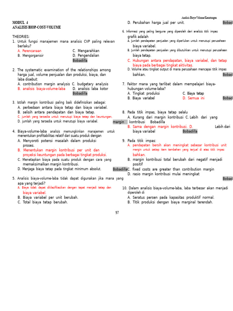 04 x04 Hubungan Biaya Keuangan Profit PDF | PDF