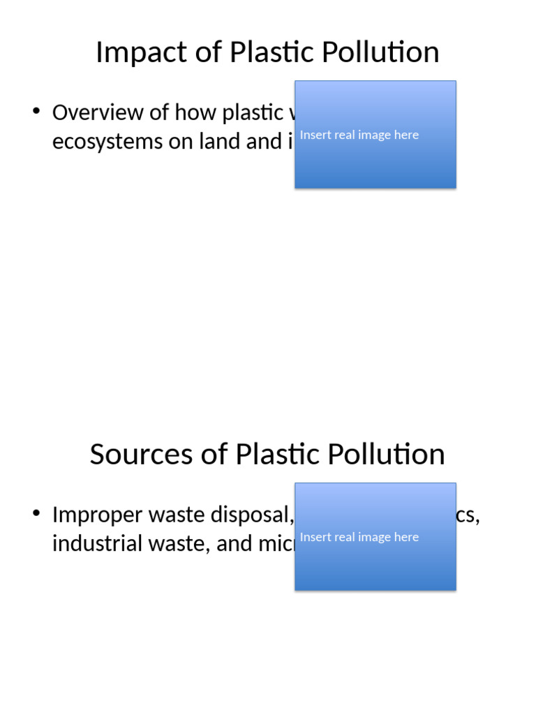 Effects of Plastic Pollution on Ecosystems | PDF