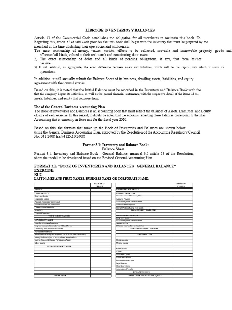 Guide to Inventory and Balance Book | PDF | Equity (Finance) | Balance ...
