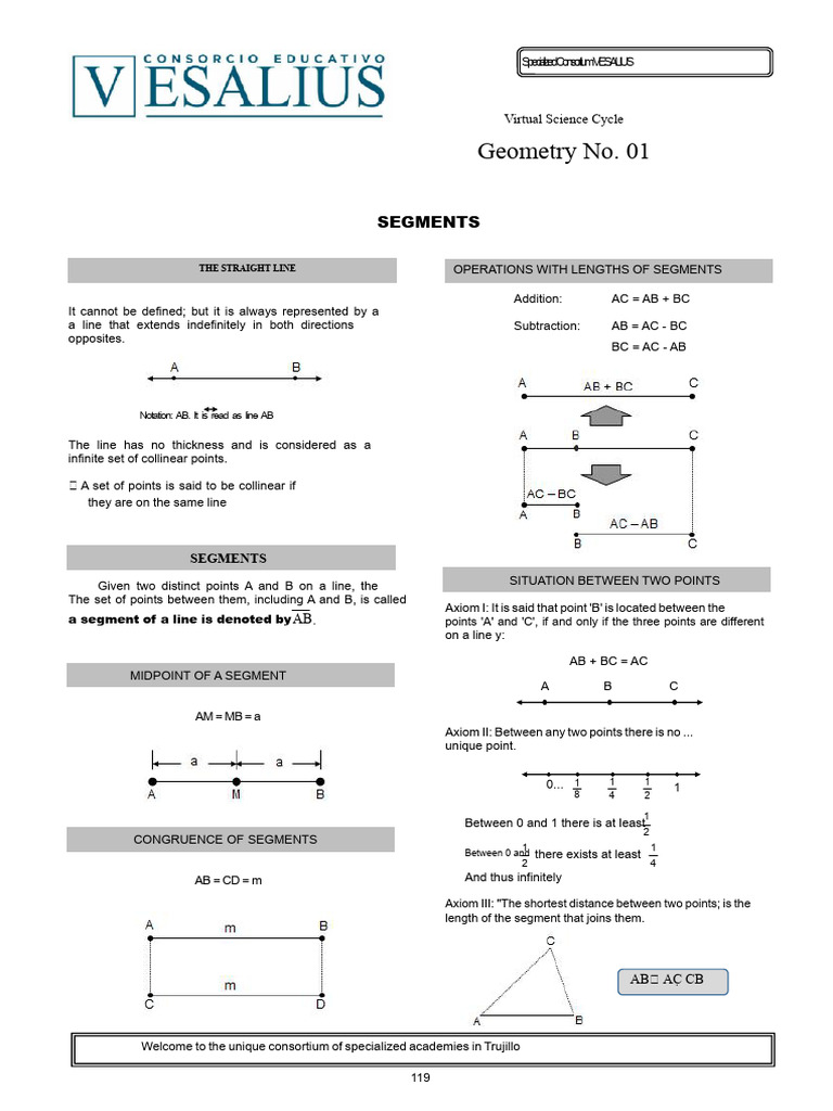 Geo. (01) Segments FN 119 - 124 | PDF | Line (Geometry) | Geometric Objects