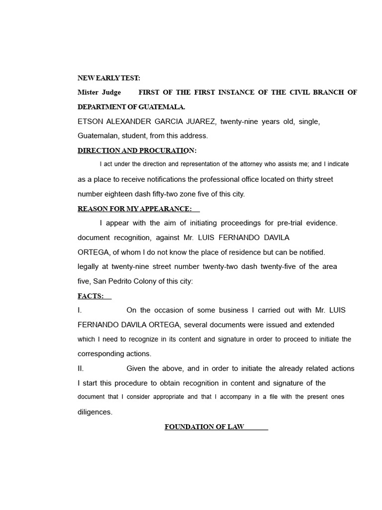 Pre-Trial Document Recognition Request | PDF | Government | Common Law