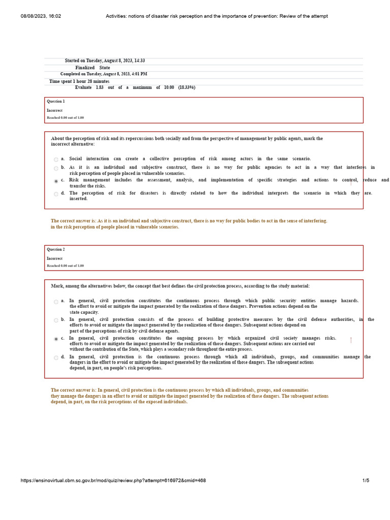 2 Test - Activities - Notions of Disaster Risk Perception and The ...