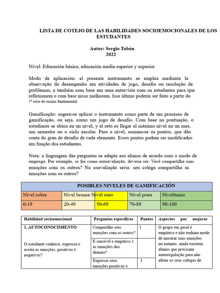 Habilidades Socioemocionais em Estudantes | PDF | Emoções | Empatia