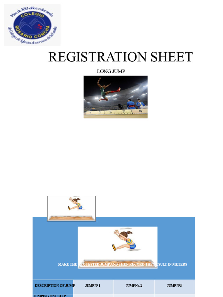 Long Jump Registration Sheet | PDF