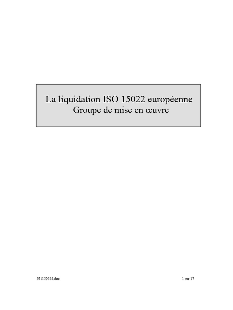 Liquidation ISO 15022 en Europe | PDF | Courtier | Secteur privé