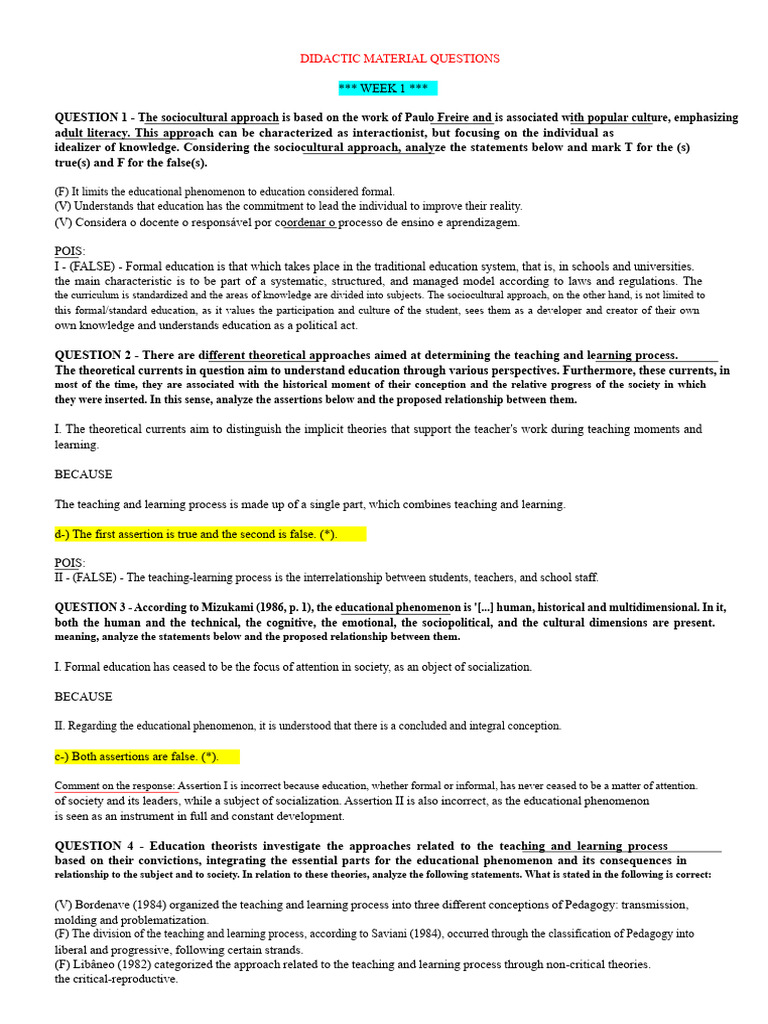 Sociocultural and Cognitive Education Approaches | PDF | Methodology ...
