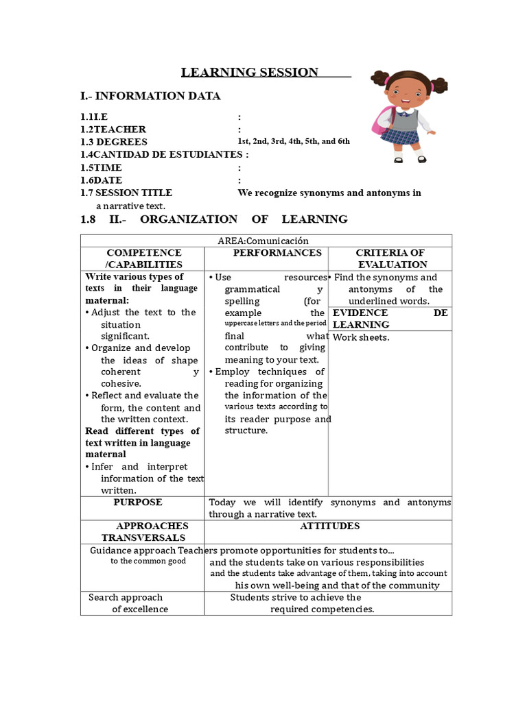 Session Communication SYNONYMS AND ANTONYMS | PDF | Information ...