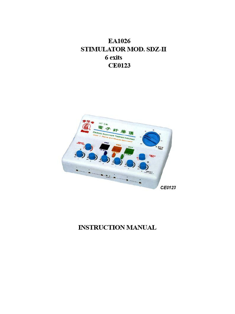 SDZ-II Electroacupuncture Manual | PDF | Medical Specialties | Clinical ...