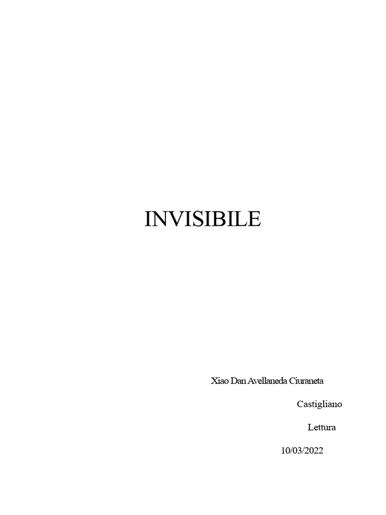 Invisibile | PDF