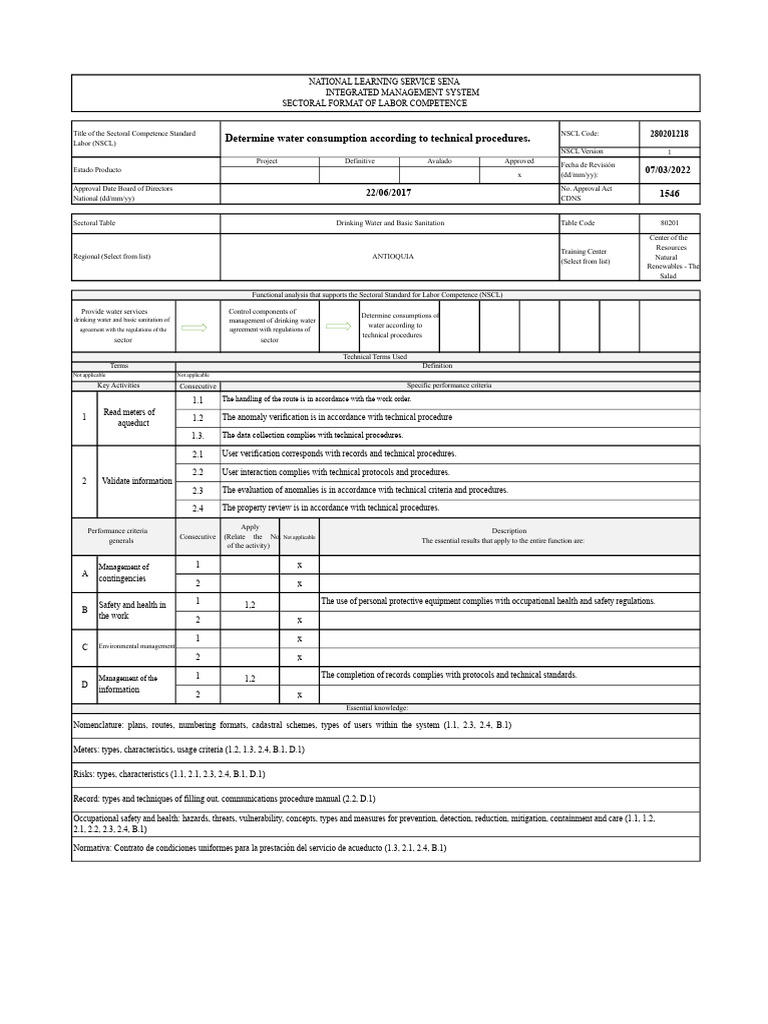 Water Consumption Management Standards | PDF | Verification And ...