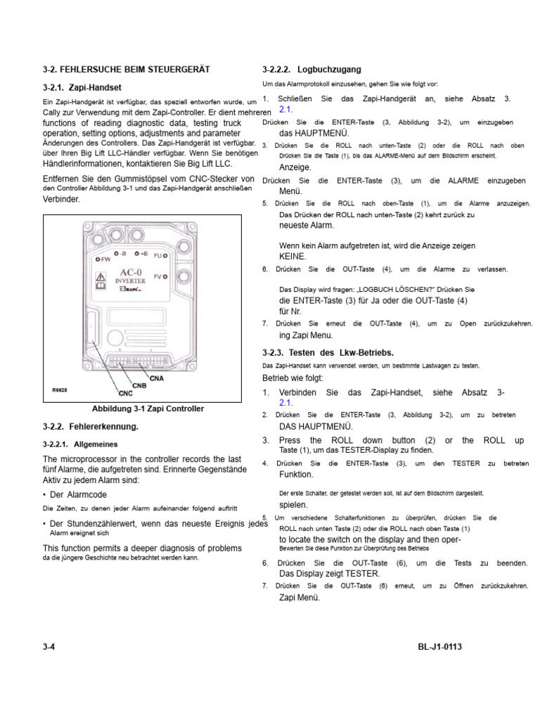 Zapi Controller Codes | PDF