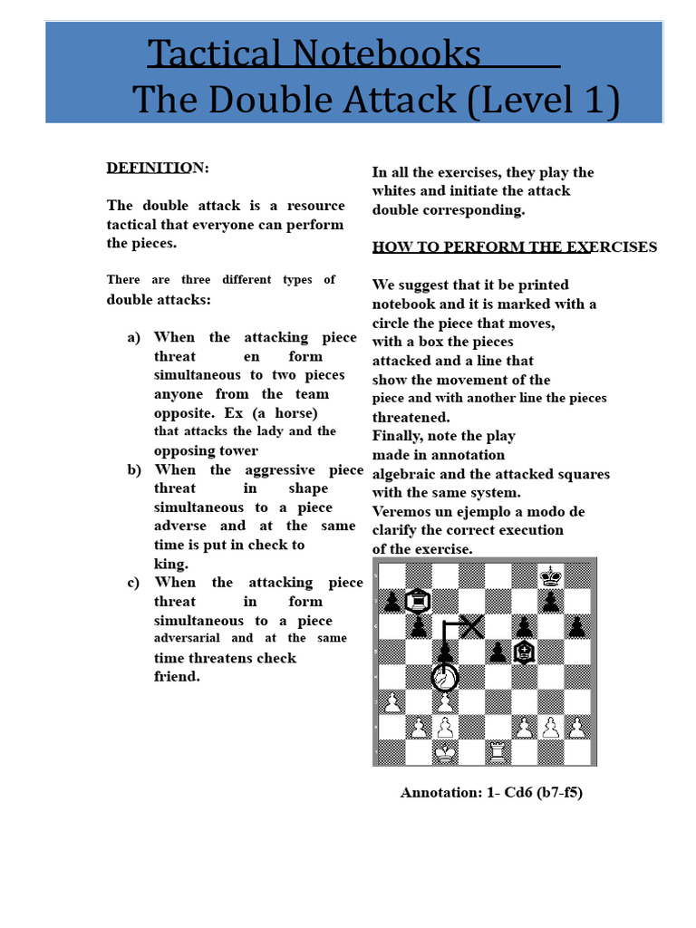 Double Attack Tactics in Chess | PDF | Game Rules | Traditional Games