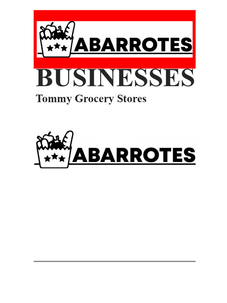 Tommy Grocery Store Business Plan | PDF | Retail | Grocery Store