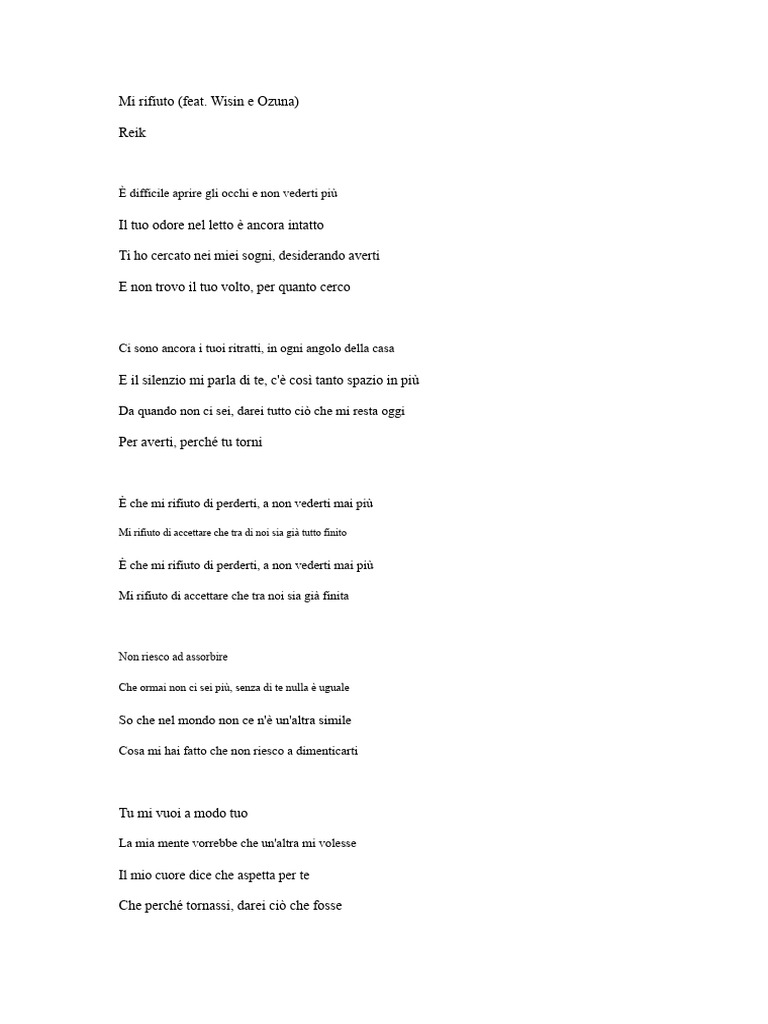 Mi Rifiuto | PDF