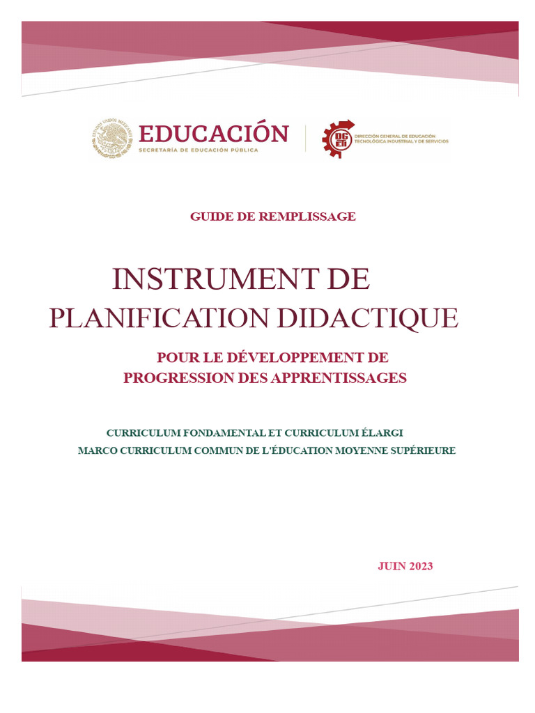 Guide de Planification Didactique 2023 | PDF | Science | Pédagogie