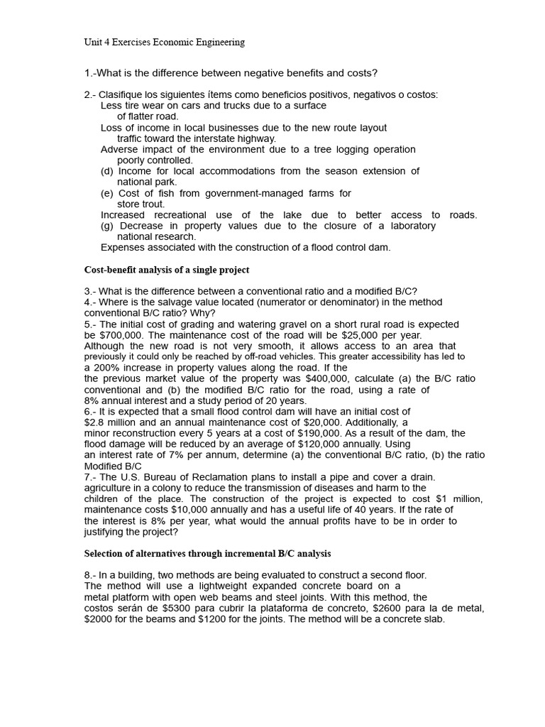Unit 4 Exercises | PDF | Sanitary Sewer | Environmental Engineering