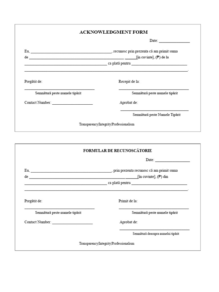 Formular de Confirmare | PDF