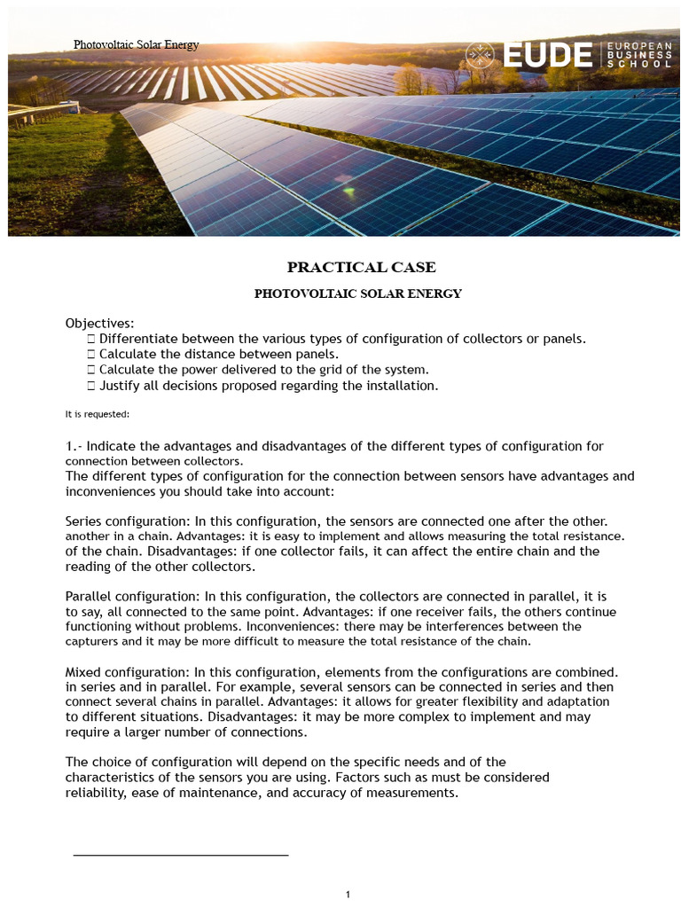 Practical Case | PDF | Photovoltaic System | Photovoltaics