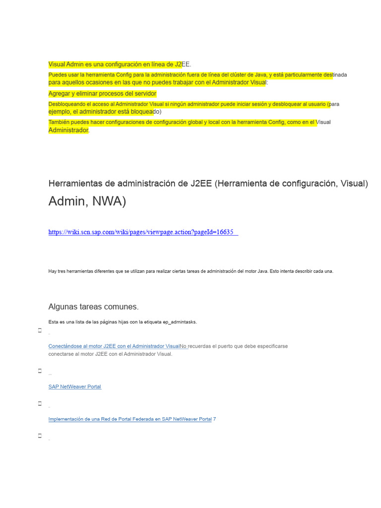 Herramientas de Administración J2EE (Herramienta de Configuración ...