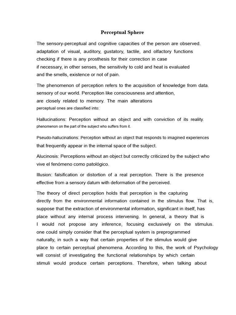 Perceptual Sphere | PDF | Perception | Illusion