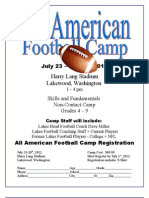 All American Football Camp Flyer 2012