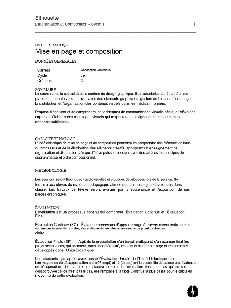 Mise en page et composition graphique | PDF | Programme | Mise en page