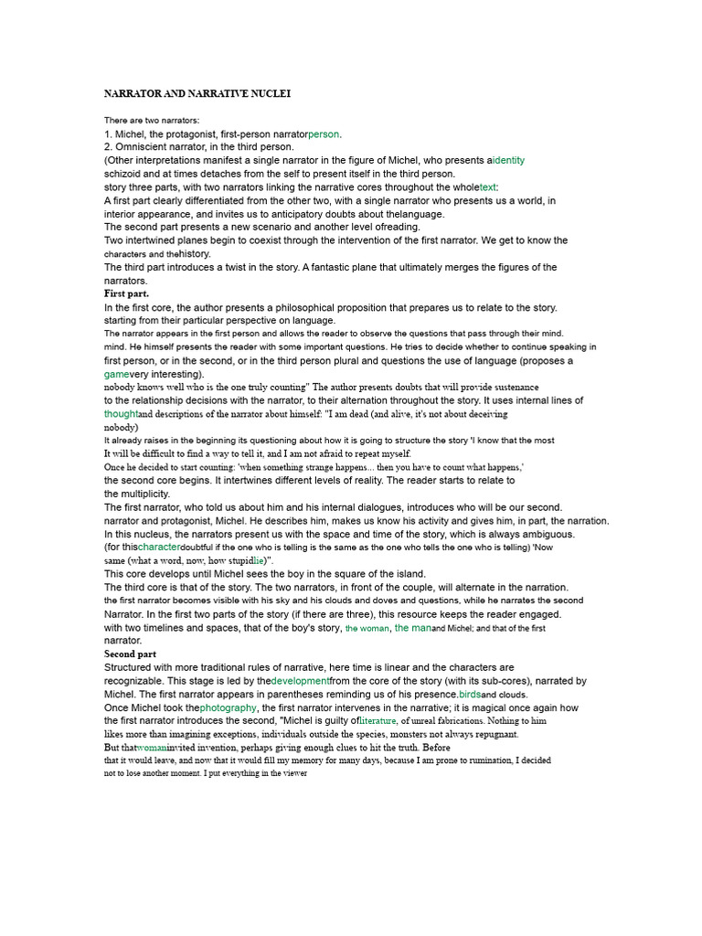 Dual Narrators in Complex Storytelling | PDF | Narration | Reality
