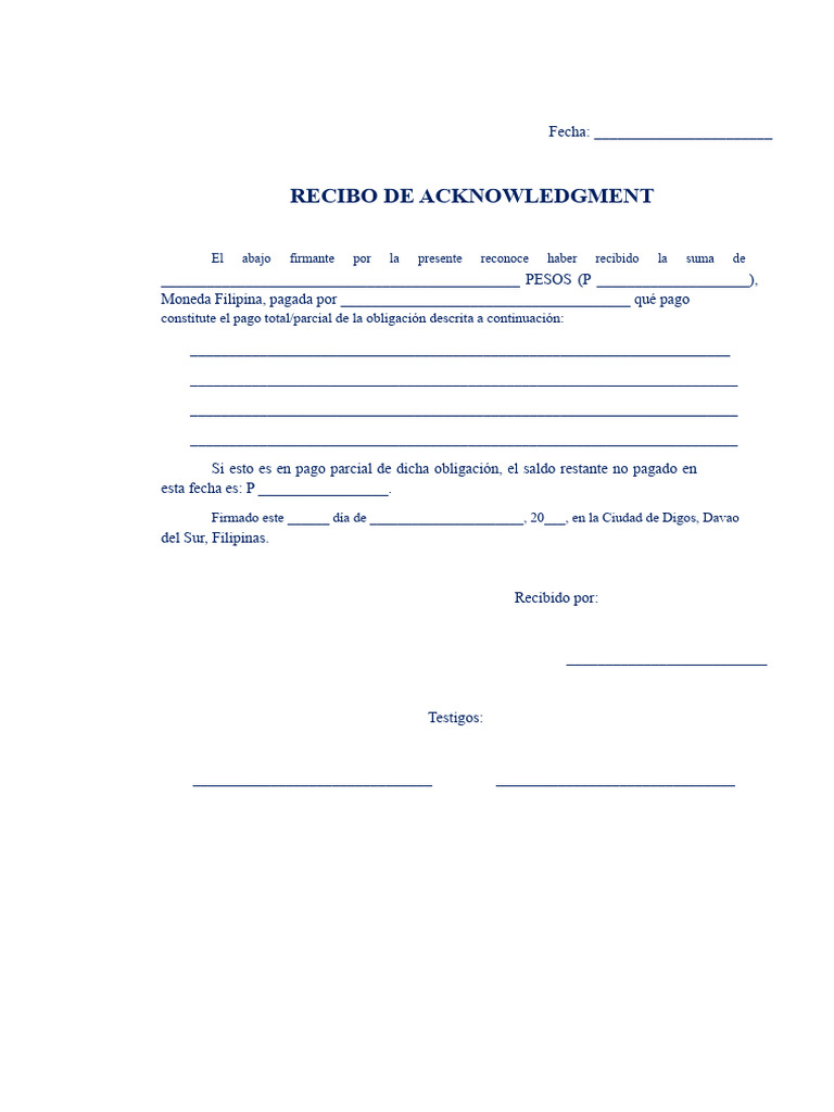Recibo de Acuse | PDF