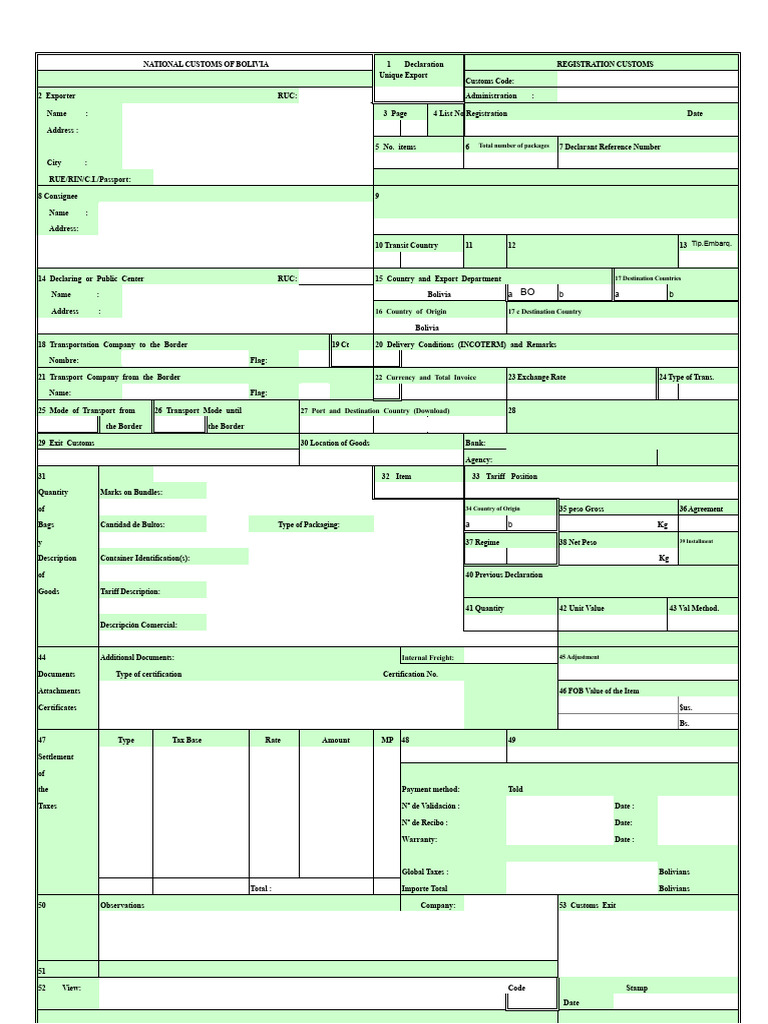 DUE Form PDF | PDF | Customs | Exchange Rate