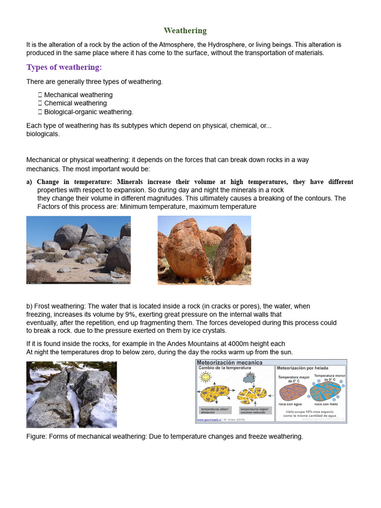 Weathering Summary | PDF | Weathering | Soil