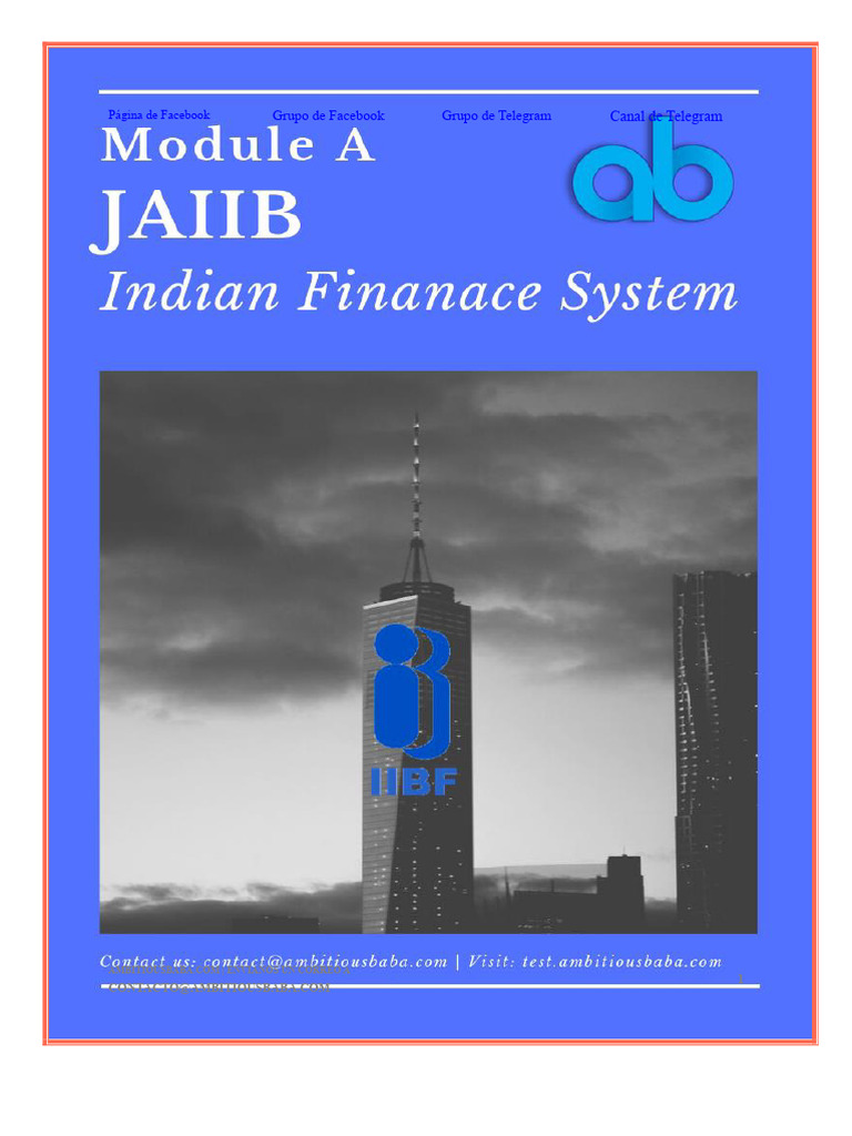 Jaiib Sistema Financiero Indio Módulo A Papel 1 PDF | PDF | Bancos | Moneda